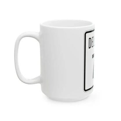 Delaware 71 1955 (Delaware) (Road Sign) White Coffee Mug - Go Mug Yourself