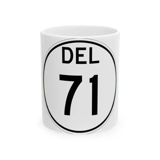 Delaware 71 1964 (Delaware) (Road Sign) White Coffee Mug 11oz - Go Mug Yourself