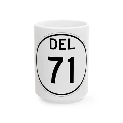 Delaware 71 1964 (Delaware) (Road Sign) White Coffee Mug 15oz - Go Mug Yourself