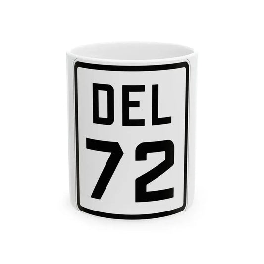 Delaware 72 1926 (Delaware) (Road Sign) White Coffee Mug 11oz - Go Mug Yourself