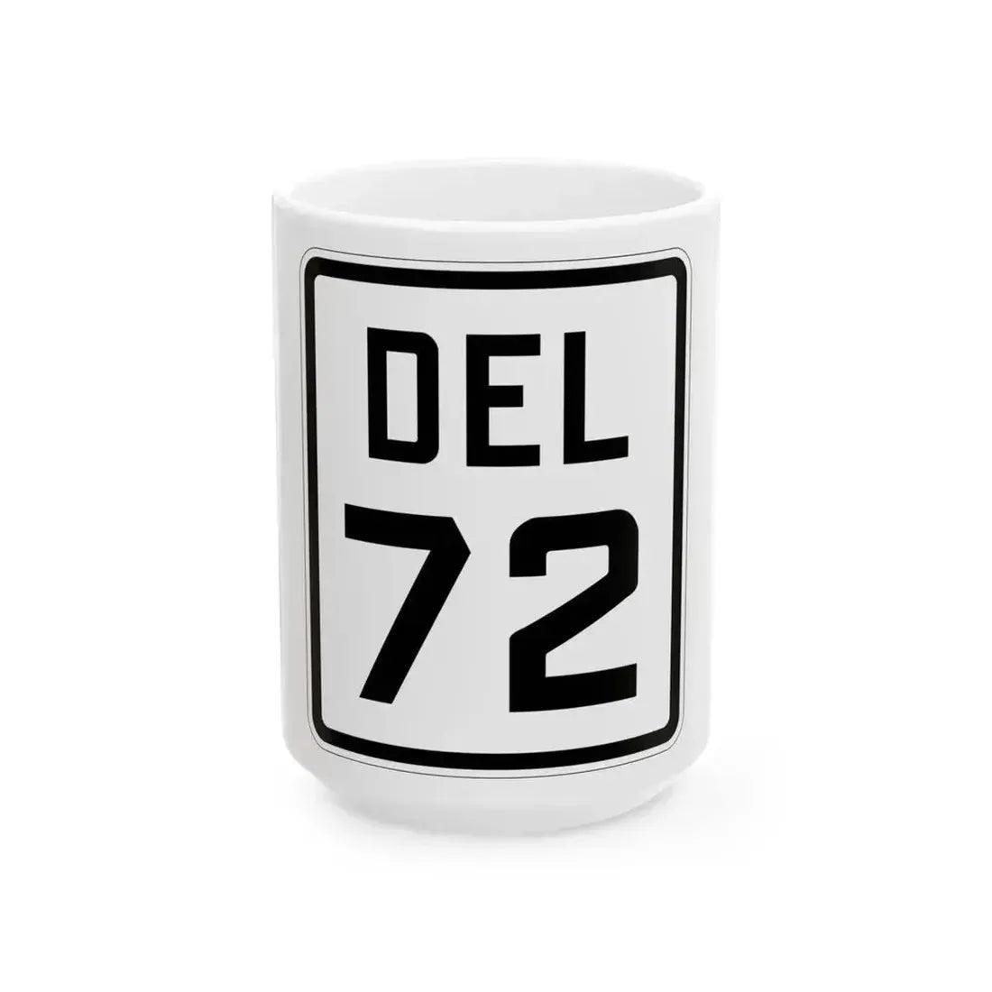 Delaware 72 1926 (Delaware) (Road Sign) White Coffee Mug 15oz - Go Mug Yourself