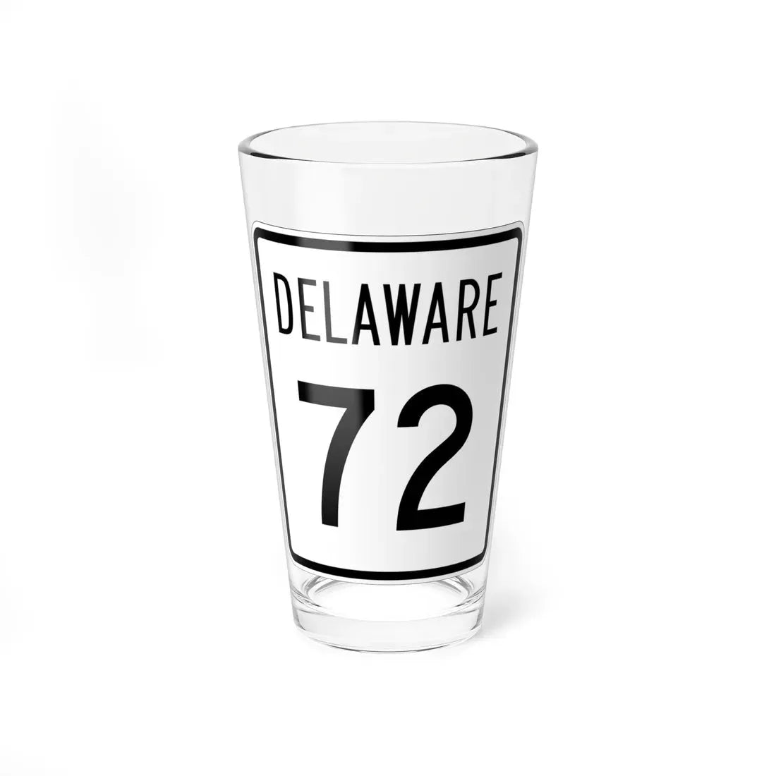 Delaware 72 1955 (Delaware) (Road Sign) Pint Glass 16oz 16oz - Go Mug Yourself