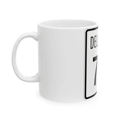Delaware 72 1955 (Delaware) (Road Sign) White Coffee Mug - Go Mug Yourself