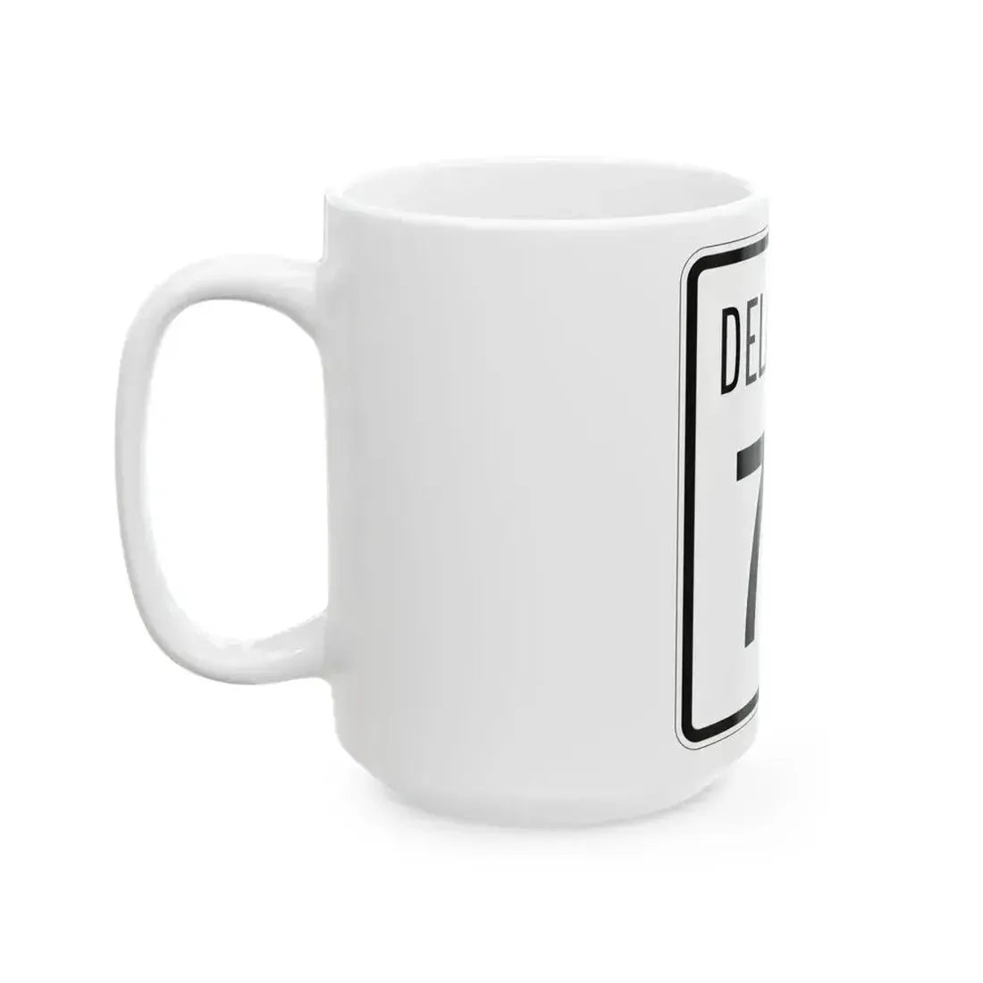Delaware 72 1955 (Delaware) (Road Sign) White Coffee Mug - Go Mug Yourself