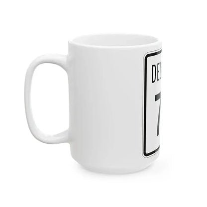Delaware 72 1955 (Delaware) (Road Sign) White Coffee Mug - Go Mug Yourself