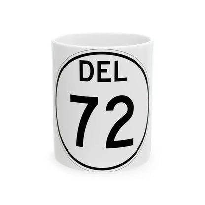 Delaware 72 1964 (Delaware) (Road Sign) White Coffee Mug 11oz - Go Mug Yourself