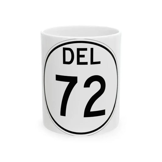 Delaware 72 1964 (Delaware) (Road Sign) White Coffee Mug 11oz - Go Mug Yourself