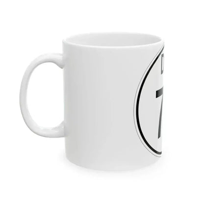 Delaware 72 1964 (Delaware) (Road Sign) White Coffee Mug - Go Mug Yourself