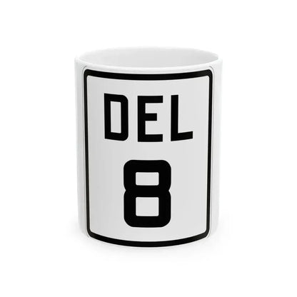 Delaware 8 1926 (Delaware) (Road Sign) White Coffee Mug 11oz - Go Mug Yourself