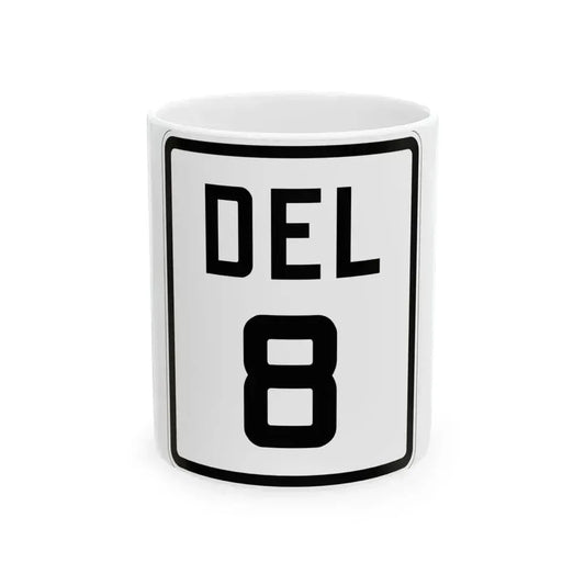 Delaware 8 1926 (Delaware) (Road Sign) White Coffee Mug 11oz - Go Mug Yourself