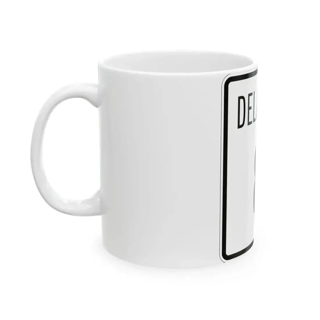 Delaware 8 1955 (Delaware) (Road Sign) White Coffee Mug - Go Mug Yourself
