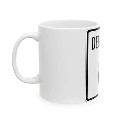 Delaware 8 1955 (Delaware) (Road Sign) White Coffee Mug - Go Mug Yourself