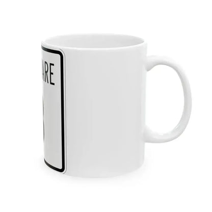 Delaware 8 1955 (Delaware) (Road Sign) White Coffee Mug - Go Mug Yourself