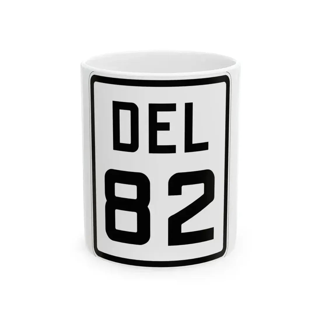 Delaware 82 1926 (Delaware) (Road Sign) White Coffee Mug 11oz - Go Mug Yourself