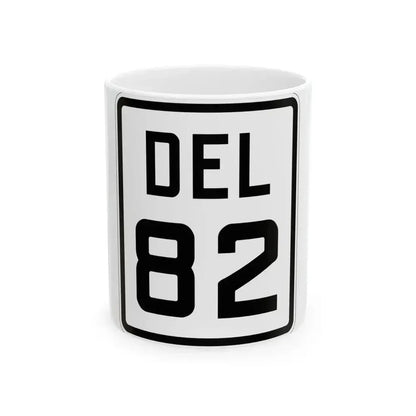 Delaware 82 1926 (Delaware) (Road Sign) White Coffee Mug 11oz - Go Mug Yourself