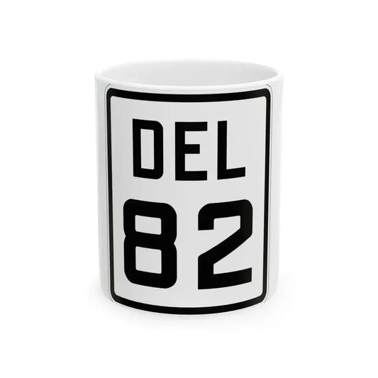 Delaware 82 1926 (Delaware) (Road Sign) White Coffee Mug 11oz - Go Mug Yourself