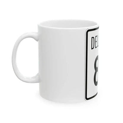 Delaware 82 1955 (Delaware) (Road Sign) White Coffee Mug - Go Mug Yourself