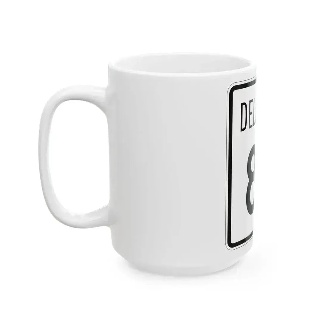Delaware 82 1955 (Delaware) (Road Sign) White Coffee Mug - Go Mug Yourself