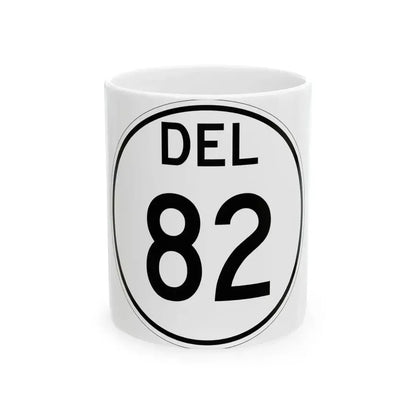 Delaware 82 1964 (Delaware) (Road Sign) White Coffee Mug 11oz - Go Mug Yourself