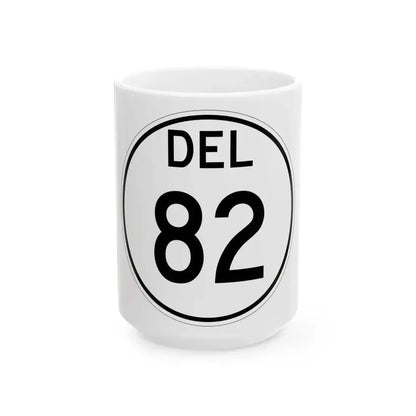 Delaware 82 1964 (Delaware) (Road Sign) White Coffee Mug 15oz - Go Mug Yourself