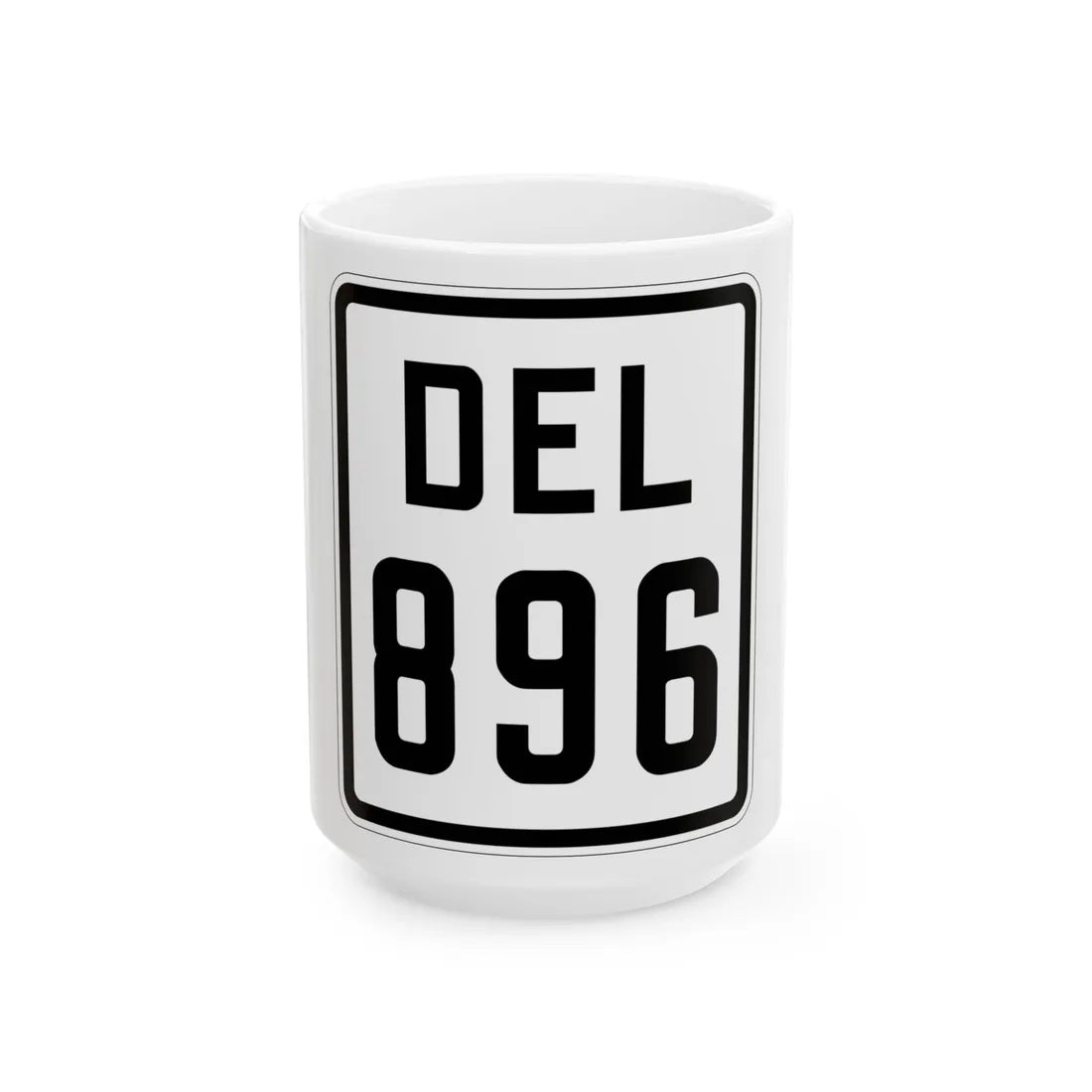 Delaware 896 1926 (Delaware) (Road Sign) White Coffee Mug 15oz - Go Mug Yourself