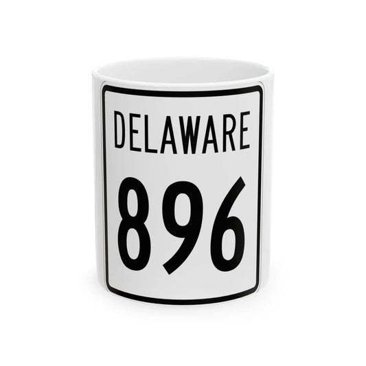 Delaware 896 1955 (Delaware) (Road Sign) White Coffee Mug 11oz - Go Mug Yourself
