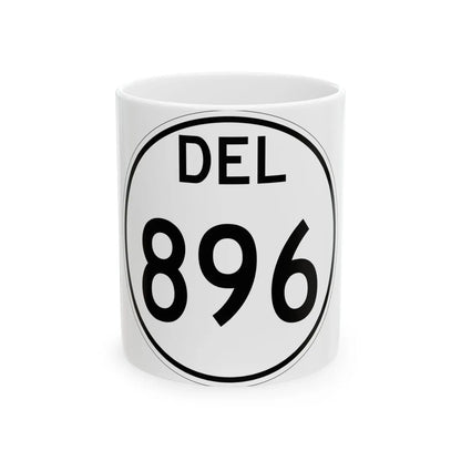 Delaware 896 1964 (Delaware) (Road Sign) White Coffee Mug 11oz - Go Mug Yourself