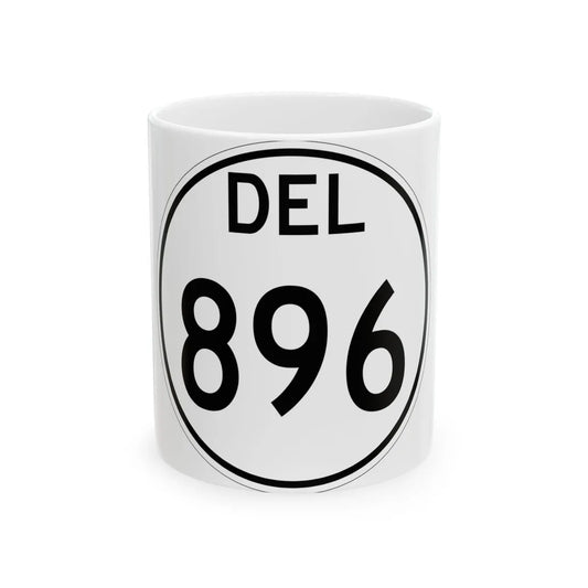 Delaware 896 1964 (Delaware) (Road Sign) White Coffee Mug 11oz - Go Mug Yourself