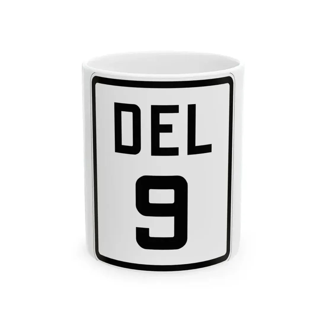 Delaware 9 1926 (Delaware) (Road Sign) White Coffee Mug 11oz - Go Mug Yourself