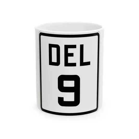 Delaware 9 1926 (Delaware) (Road Sign) White Coffee Mug 11oz - Go Mug Yourself