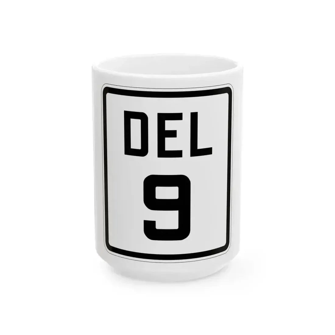 Delaware 9 1926 (Delaware) (Road Sign) White Coffee Mug 15oz - Go Mug Yourself