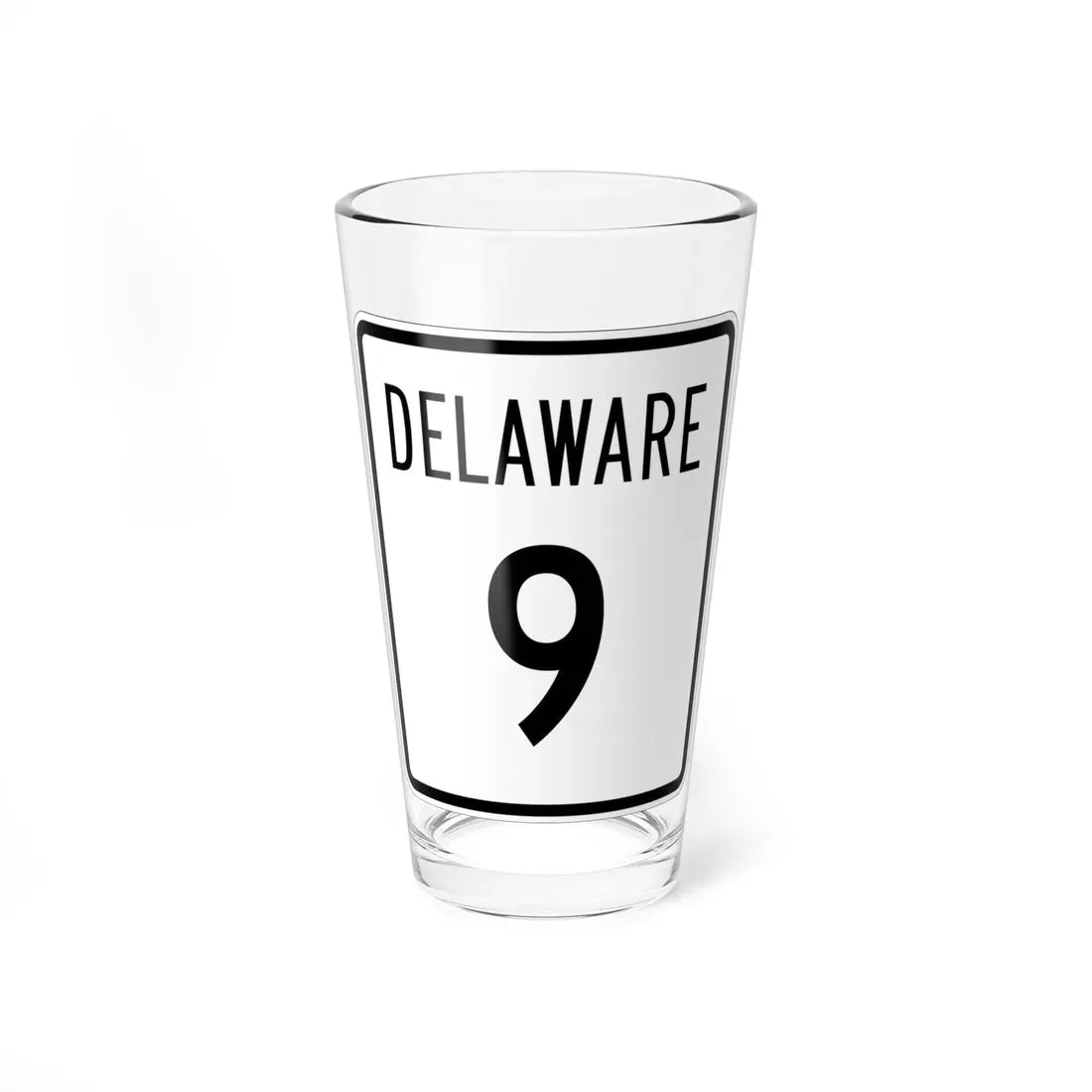 Delaware 9 1955 (Delaware) (Road Sign) Pint Glass 16oz 16oz - Go Mug Yourself