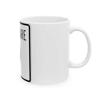 Delaware 9 1955 (Delaware) (Road Sign) White Coffee Mug - Go Mug Yourself