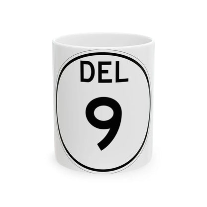 Delaware 9 1964 (Delaware) (Road Sign) White Coffee Mug 11oz - Go Mug Yourself