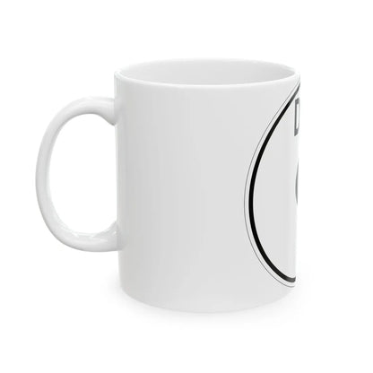 Delaware 9 1964 (Delaware) (Road Sign) White Coffee Mug - Go Mug Yourself