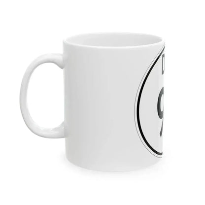 Delaware 92 1964 (Delaware) (Road Sign) White Coffee Mug - Go Mug Yourself