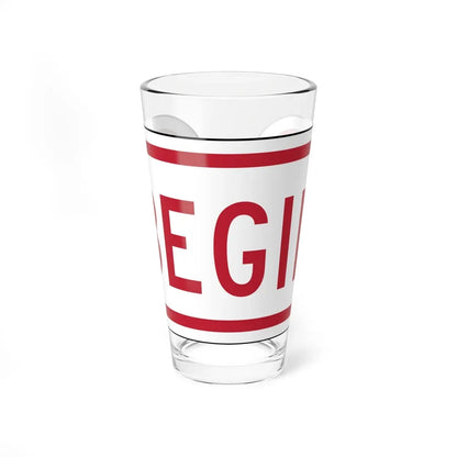 Delaware R7-202a-DE (Delaware) (Road Sign) Pint Glass 16oz 16oz - Go Mug Yourself