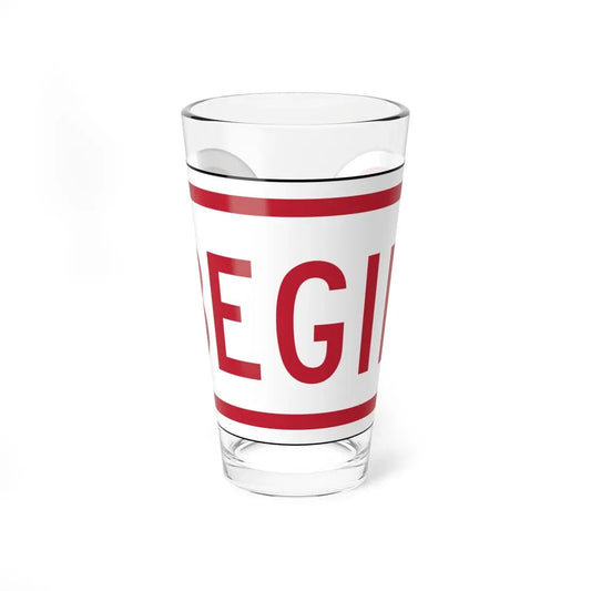 Delaware R7-202a-DE (Delaware) (Road Sign) Pint Glass 16oz 16oz - Go Mug Yourself