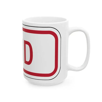 Delaware R7-202a-DE1 (Delaware) (Road Sign) White Coffee Mug - Go Mug Yourself