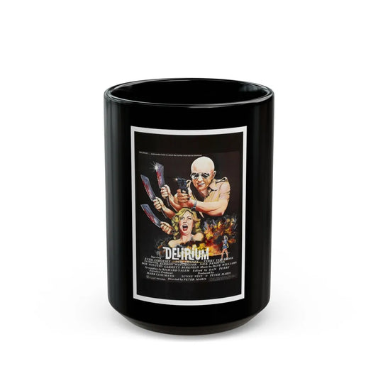 DELIRIUM 1979 Movie Poster - Black Coffee Mug-15oz-Go Mug Yourself