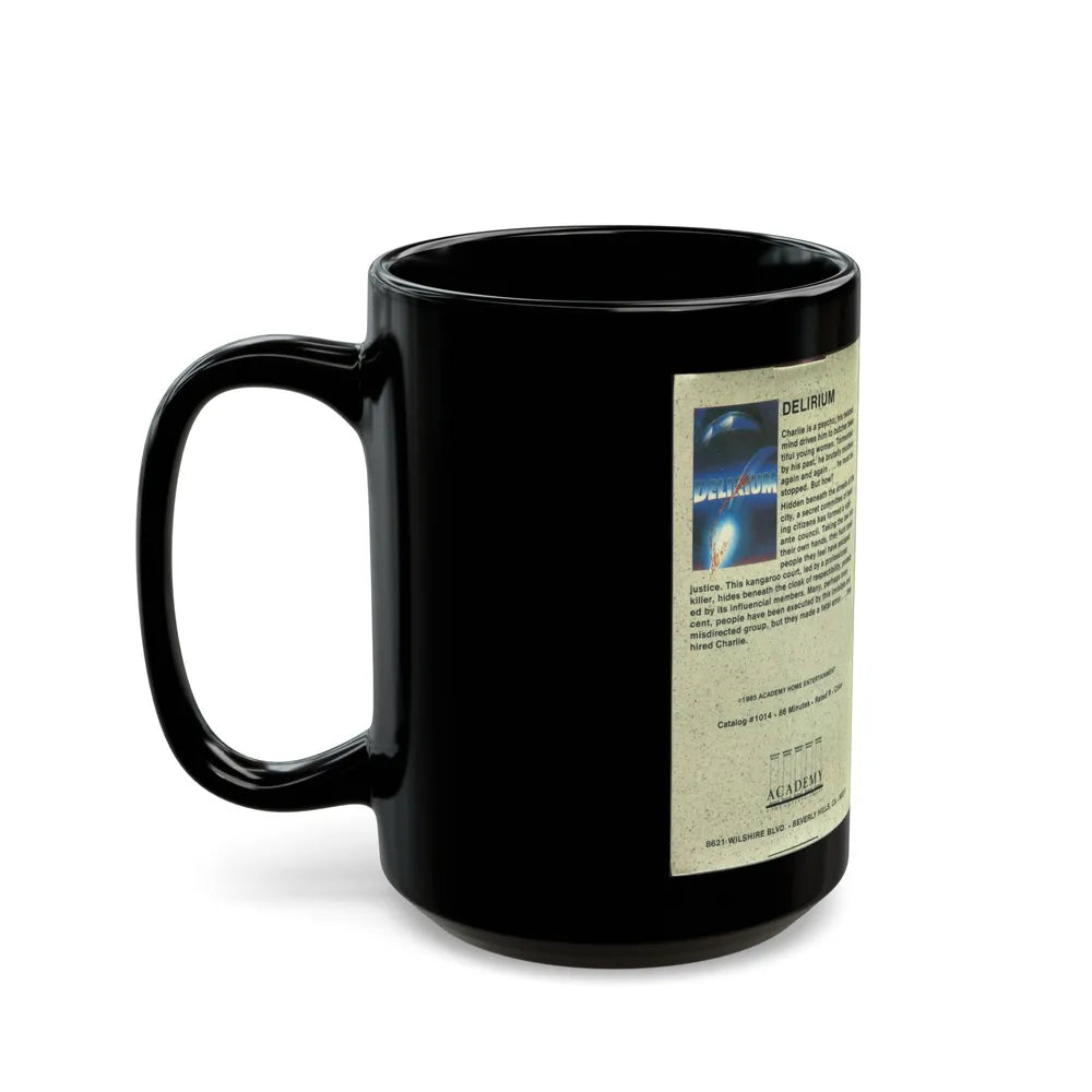 DELIRIUM HORROR (VHS COVER) - Black Coffee Mug-Go Mug Yourself