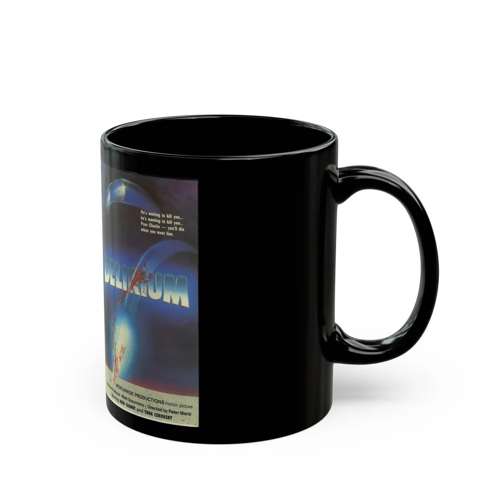 DELIRIUM HORROR (VHS COVER) - Black Coffee Mug-Go Mug Yourself