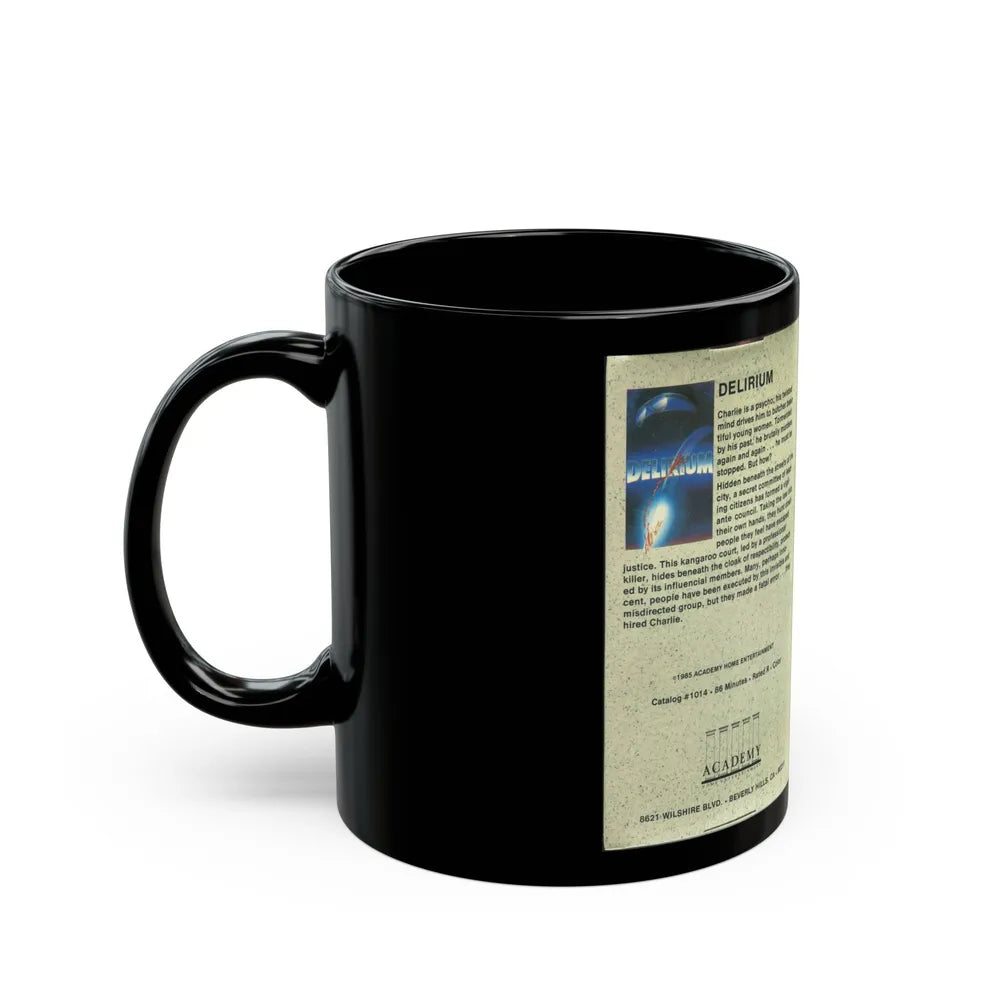 DELIRIUM HORROR (VHS COVER) - Black Coffee Mug-Go Mug Yourself