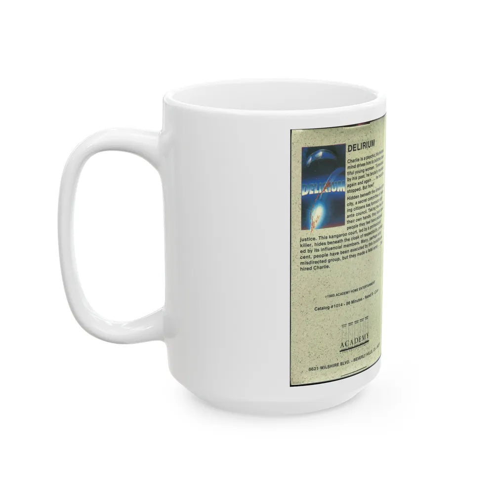 DELIRIUM HORROR (VHS COVER) - White Coffee Mug-Go Mug Yourself