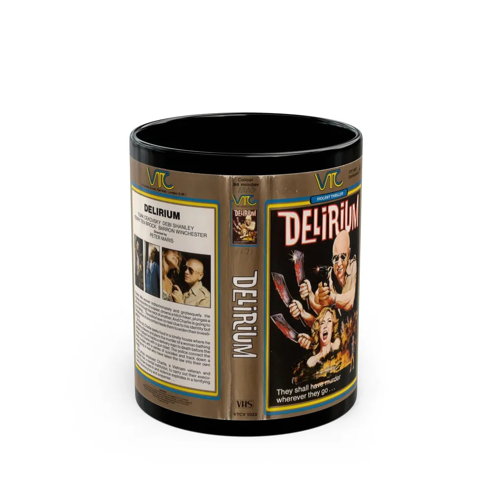 DELIRIUM UK VHS PRE CERT COVER 2 (VHS COVER) - Black Coffee Mug-11oz-Go Mug Yourself