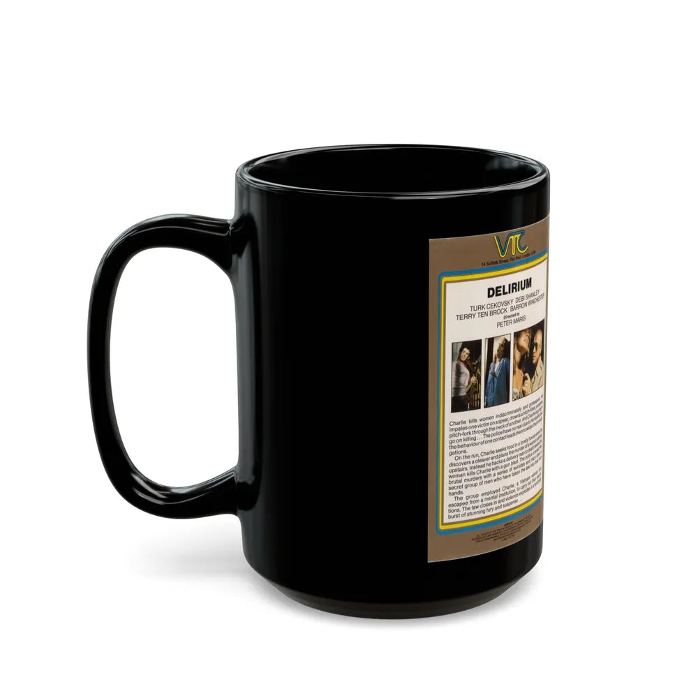 DELIRIUM (VHS COVER) - Black Coffee Mug-Go Mug Yourself