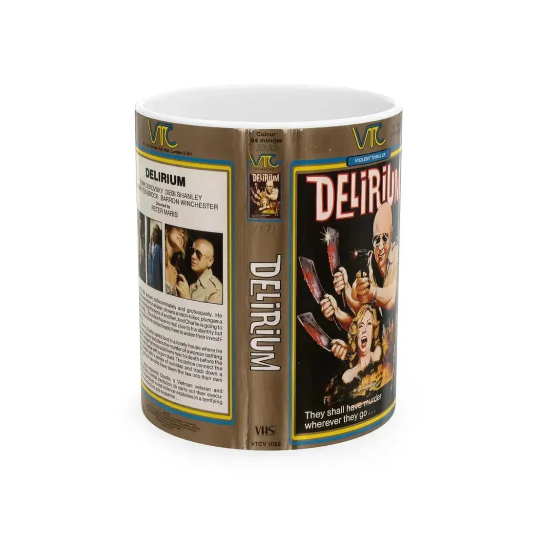 DELIRIUM (VHS COVER) - White Coffee Mug 11oz - Go Mug Yourself