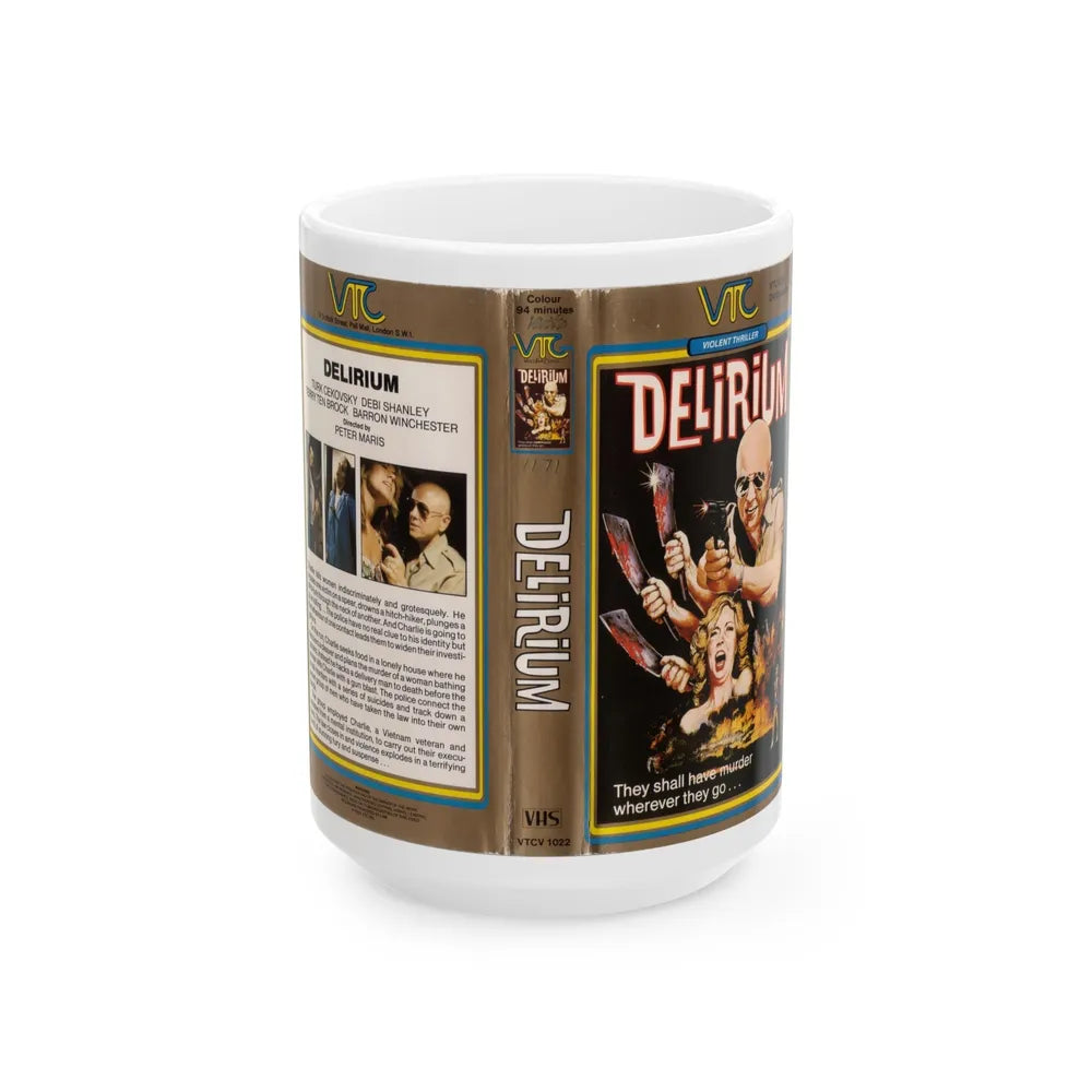 DELIRIUM (VHS COVER) - White Coffee Mug-15oz-Go Mug Yourself