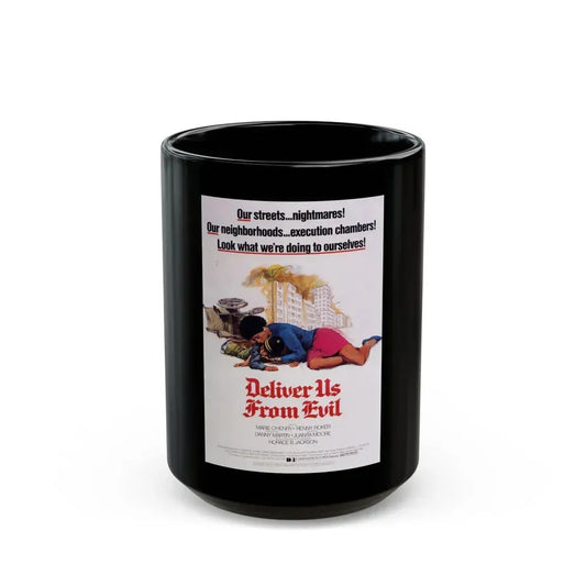 DELIVER US FROM EVIL 1975 Movie Poster - Black Coffee Mug 15oz - Go Mug Yourself