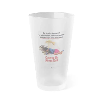 DELIVER US FROM EVIL 1975 Movie Poster - Frosted Pint Glass 16oz 16oz Frosted - Go Mug Yourself